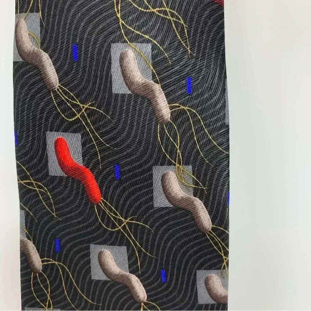 Infectious Awareables Neck Tie 100% Silk Hand Made Helicobacter Pylori Ulcers
